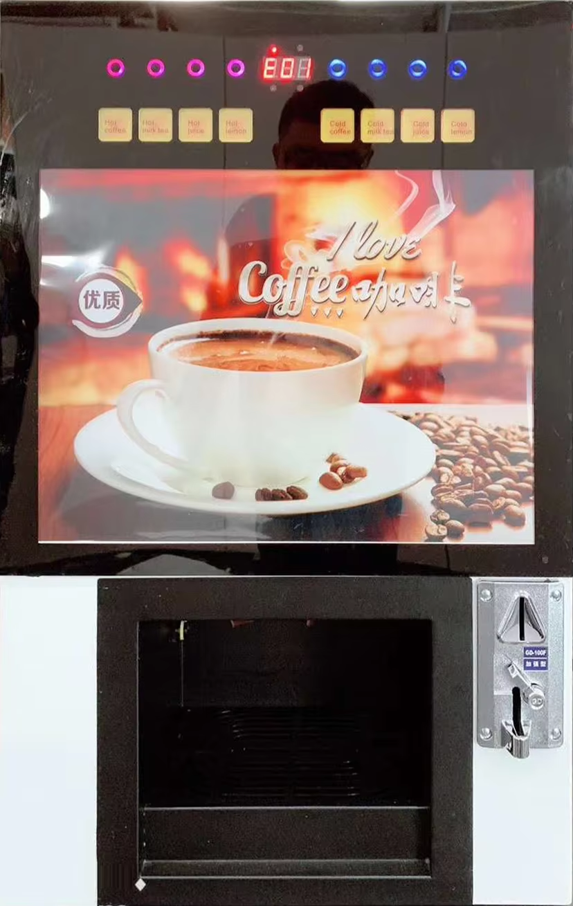 Digital Small Business Fully Automated Touch Screen Smart Tabletop Fresh Espresso Ground Coffee vendo Vending Machine details