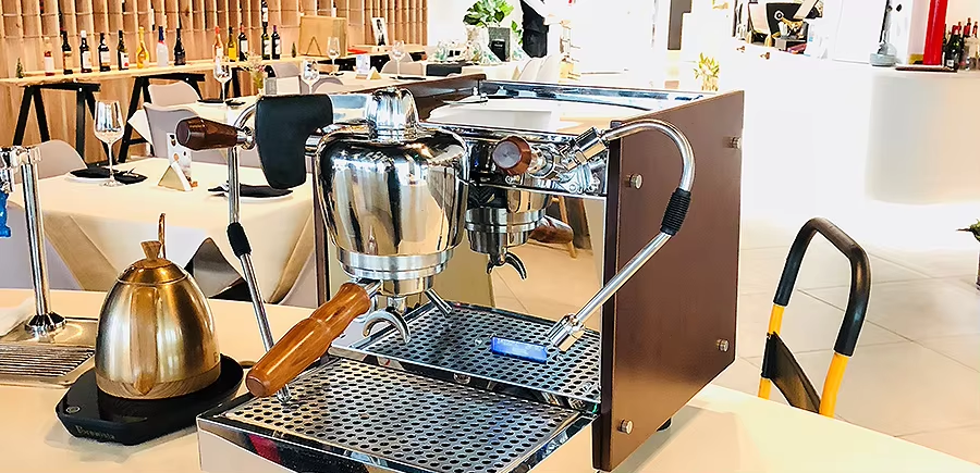 Mini double boiler Saturated brewing head rotary pump commercial Italian semi-automatic coffee maker coffee maker details