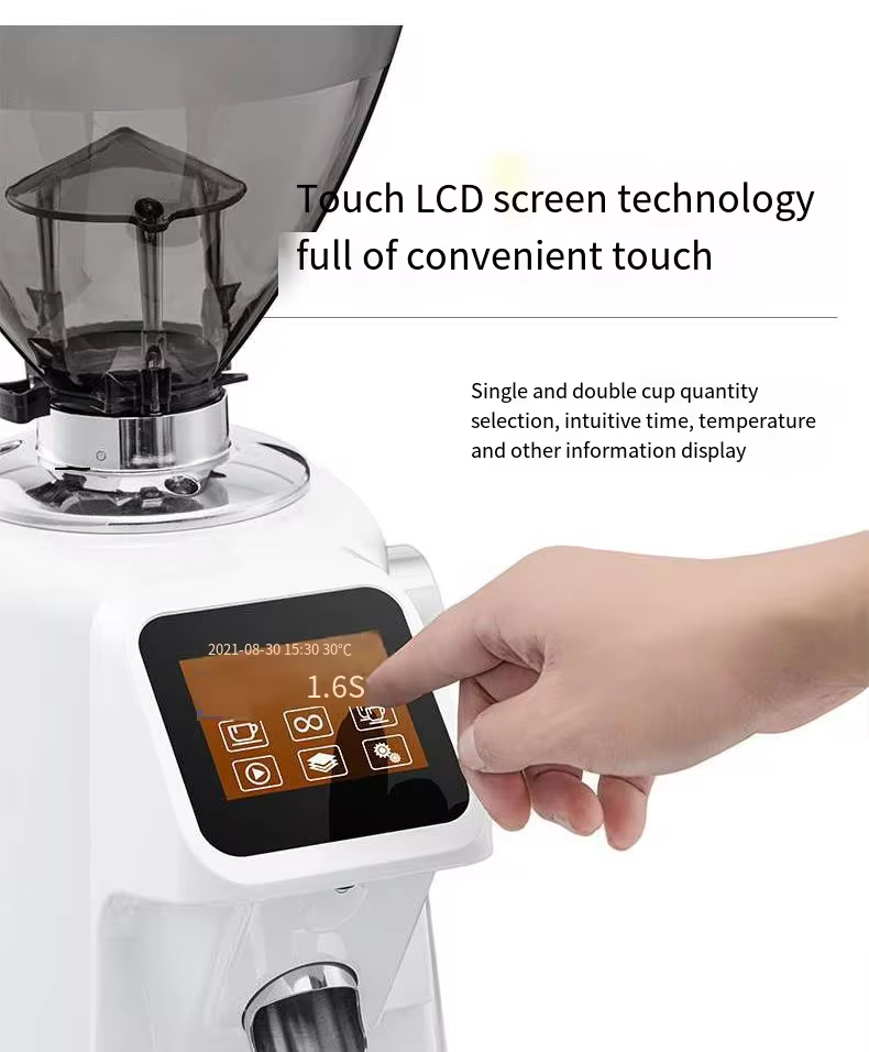manual cafe industrial professional led commercial espresso 74mm stainless steel electric coffee grinder-13