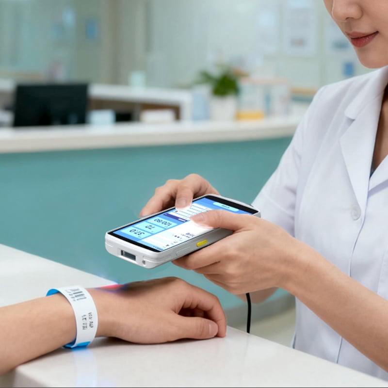 How a portable barcode reader helps nurses verify patient data