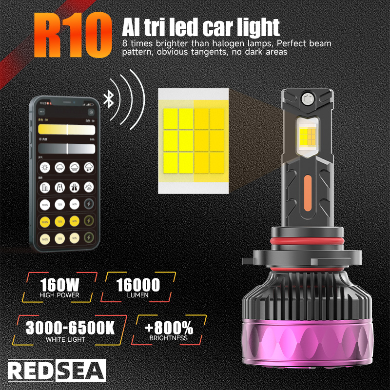 redsea r11 car led headlight 160w 16000lm-2