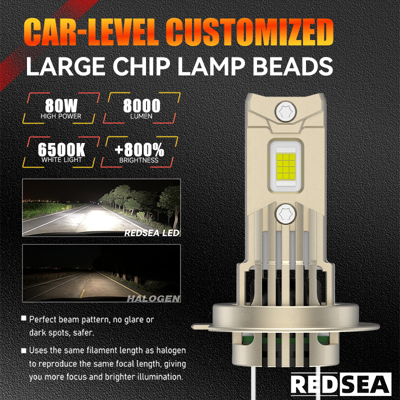 R300 LED Headlight --- RedSea's Exclusive Halogen 1:1 Size, Plug-and-Play Wireless Headlight
