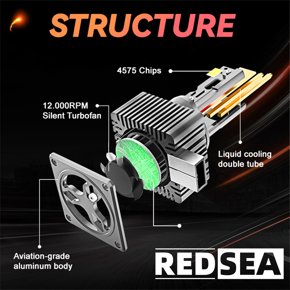 REDSEA D 시리즈 자동차 LED 헤드라이트 90W 9000lm