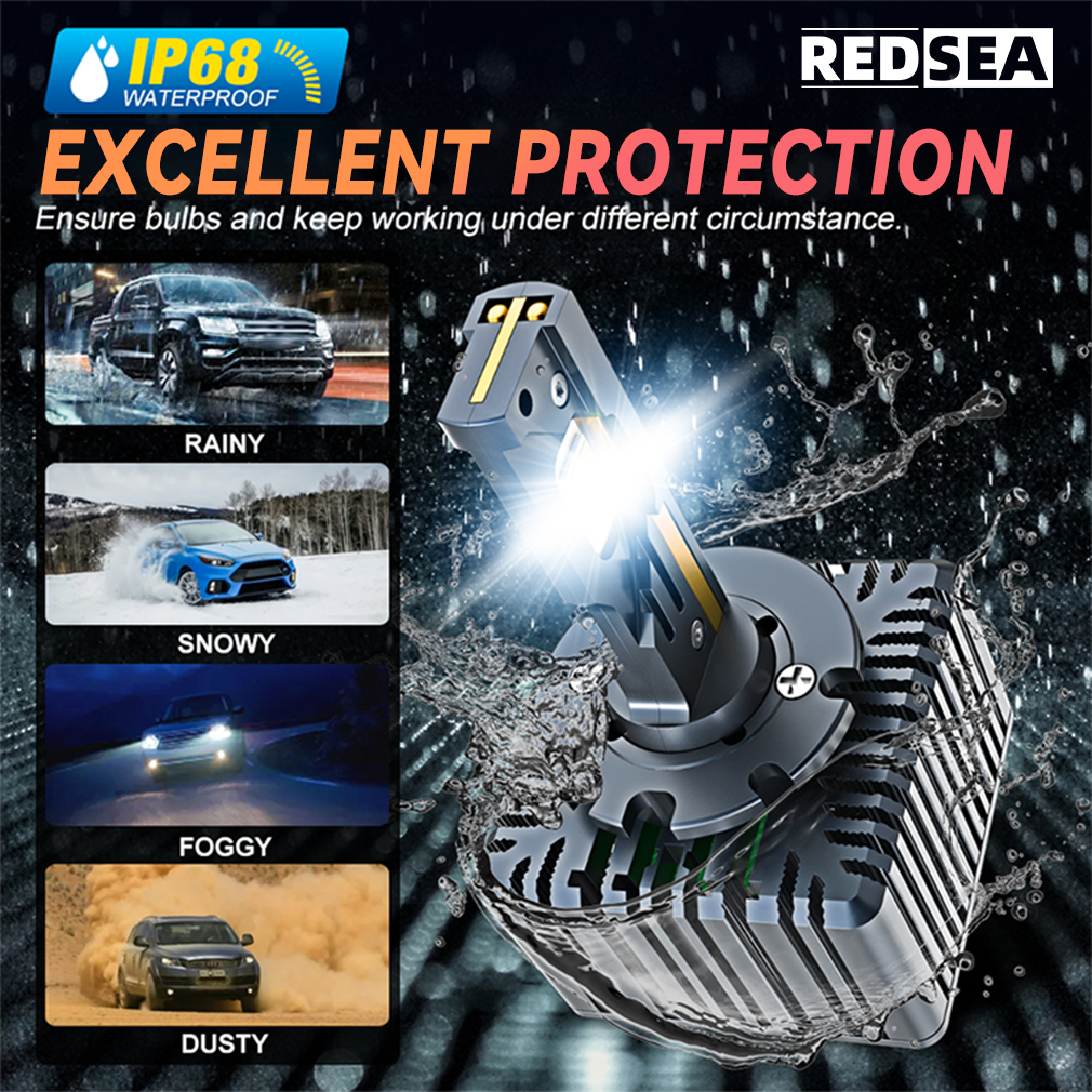 REDSEA D 시리즈 자동차 LED 헤드라이트 90W 9000lm