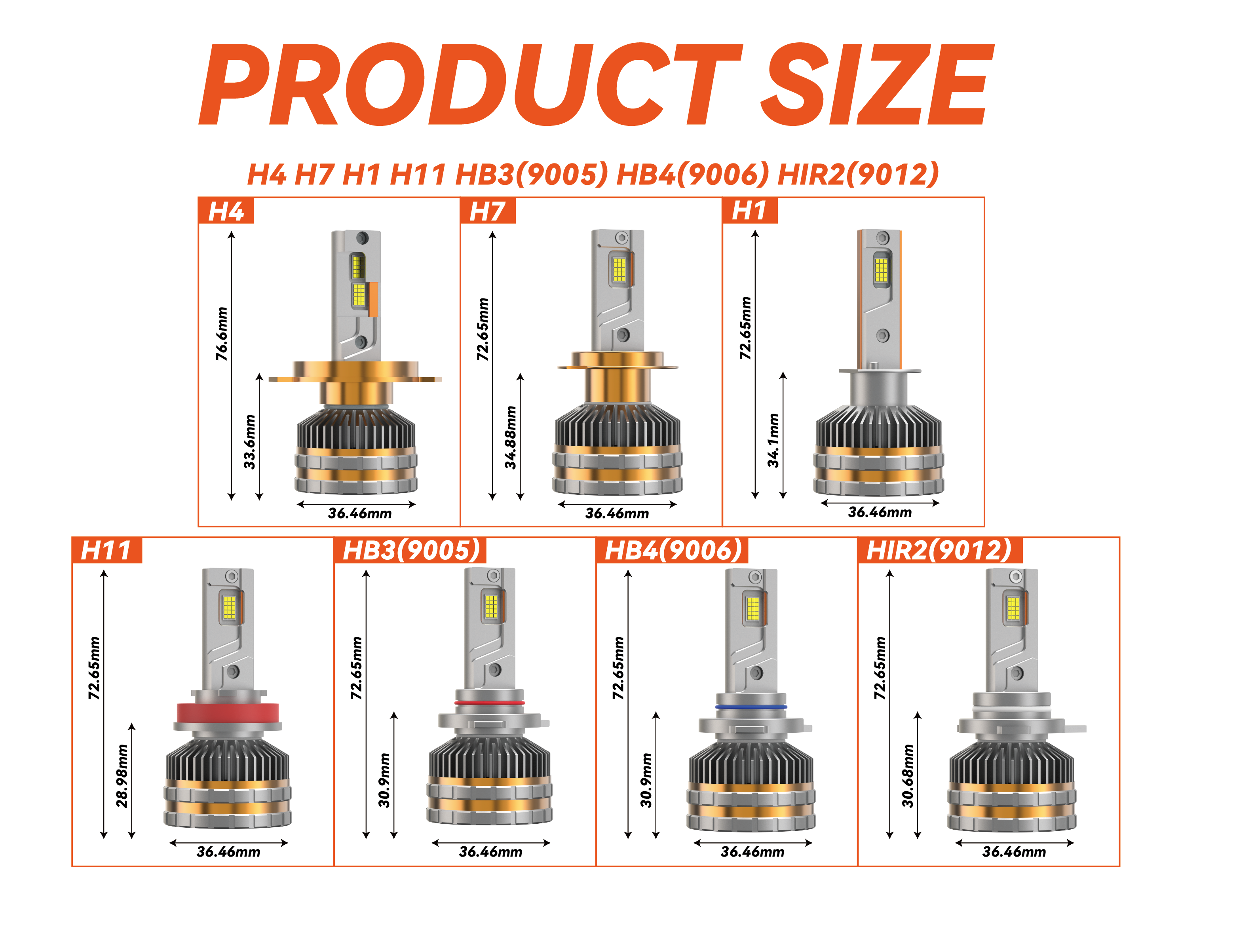 REDSEA R45 LED Motor Koplighpære 200W 20000lm