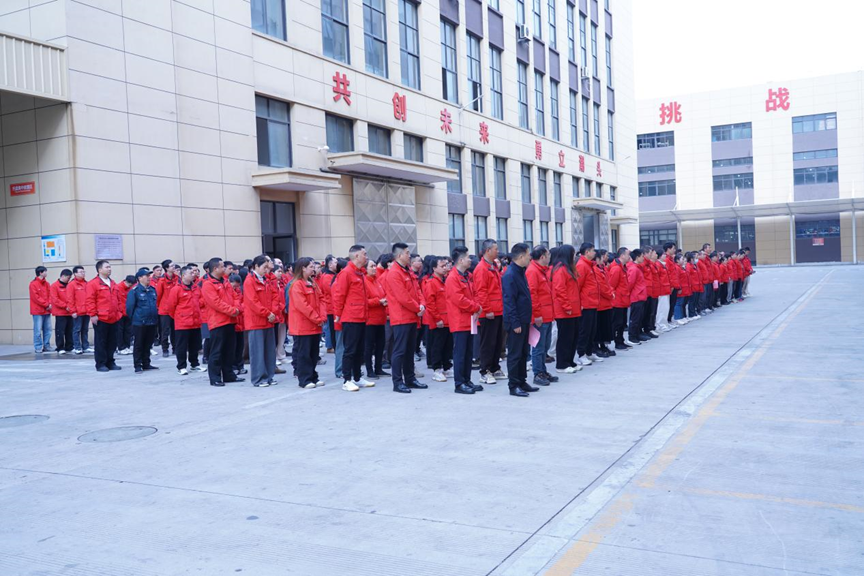 Zuboo Electric Vehicle production employees assembly for 2026 kick-off mobilization meeting.png