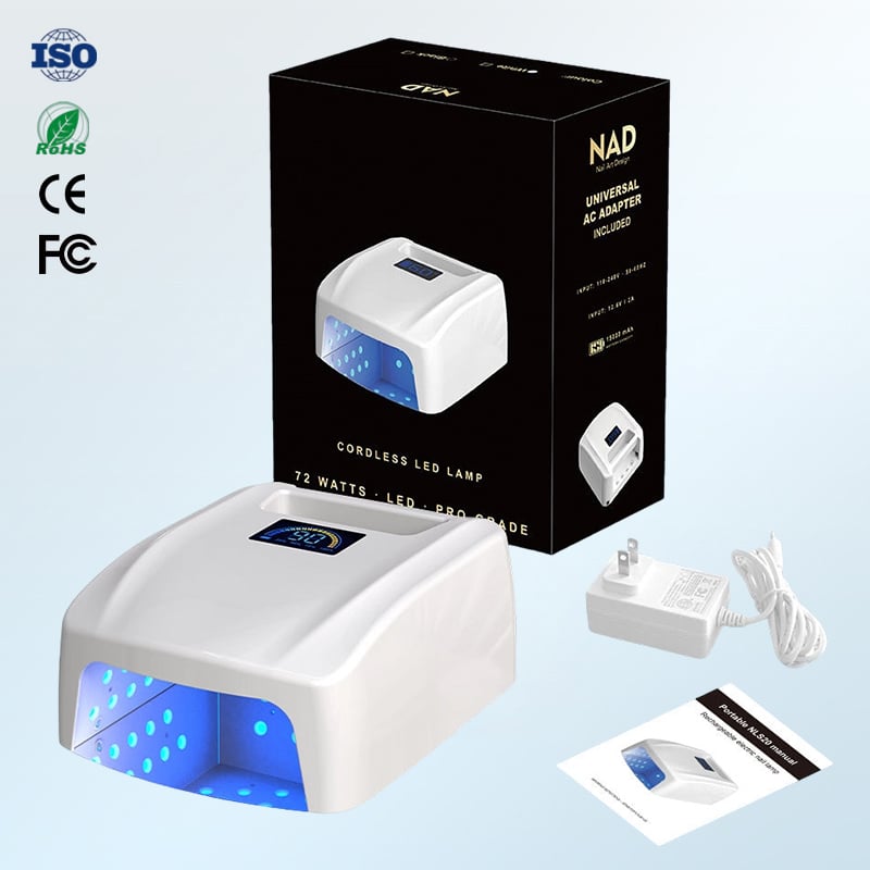 New 72W Wireless Rechargeable Nail UV Lamp with 48pcs Beads