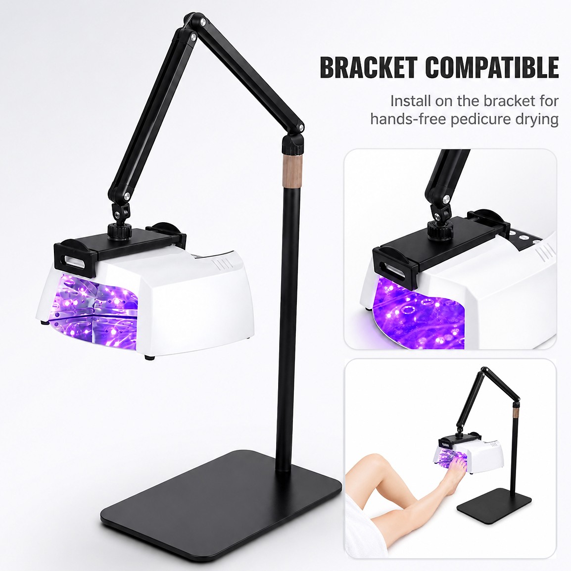 90W UV LED Nail Lamp with Stand – Fast Curing for Salons
