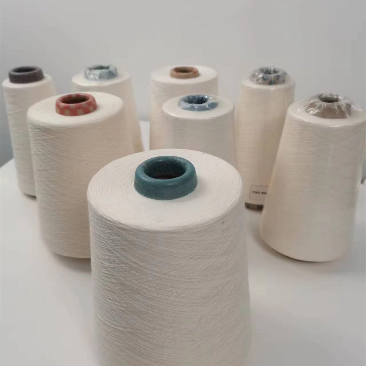 CVC 50%polyester 50%cotton Blended carded Yarn 24S
