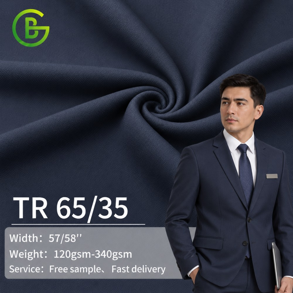 Hebei Gaibo Textile Highlights TR 65/35 Suiting Fabric for Professional Bank Uniforms