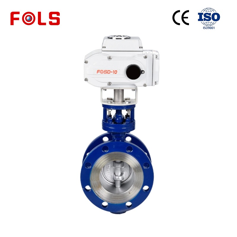 FOLS Metal Seal Electric Trieccentric Flange Butterfly Valve