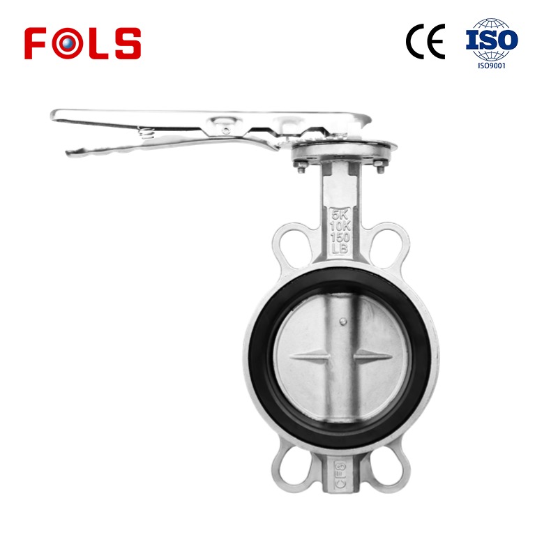 Handle wafer type EPDM soft seal SS304/SS316 butterfly valve