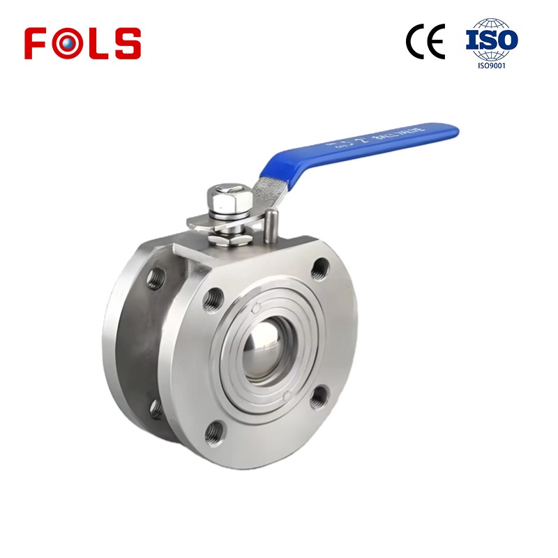Handle flange wafer thin stainless steel 304/316 ball valve