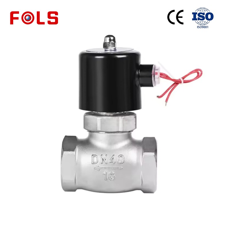 ZQDF Stainless Steel 304 316 Steam High Temperature AC220V DC24V Normal Close Gas Straight Female Thread Solenoid Valve