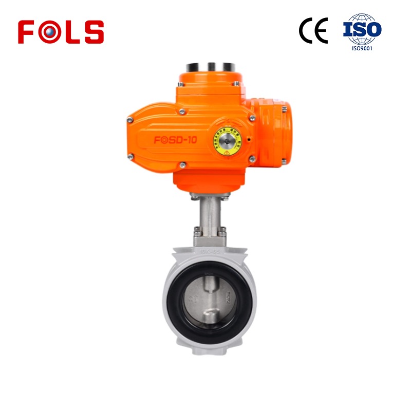 FOLS Explosion-proof  Aluminum alloy  Wafer Electric Actuator Butterfly Valve