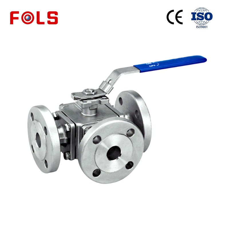 Flange platform stainless steel 304/316 three-way ball valve