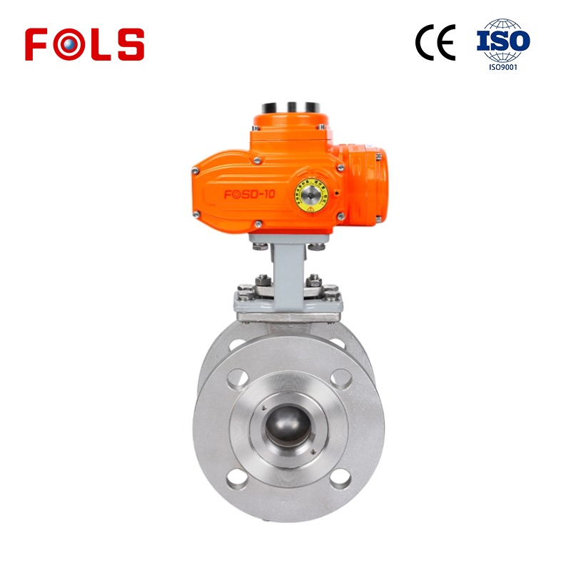 FOLS Explosion-proof  Electric Actuator Flange V Type Ball Valve