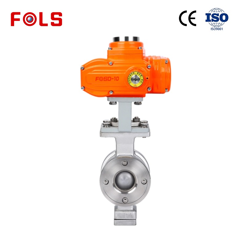 FOLS Explosion-proof Electric Actuator wafer V Type Ball Valve