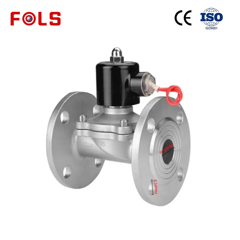 Water Flange Solenoid Valve Cast Iron Stainless Steel DN100 4 Inches 24 VDC