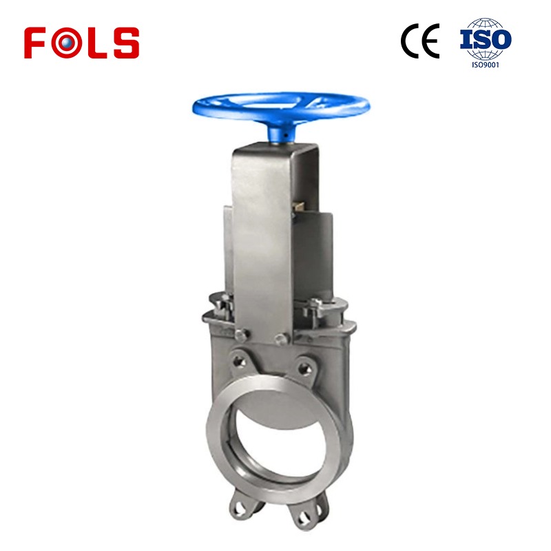 Manual concealed rod protruding ear knife gate valve