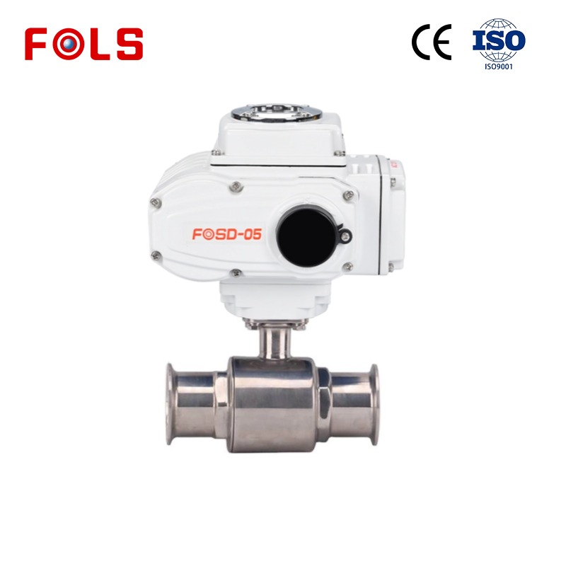 FOLS Tri-Clamp Sanitary Food Grade Electric Ball Valve 