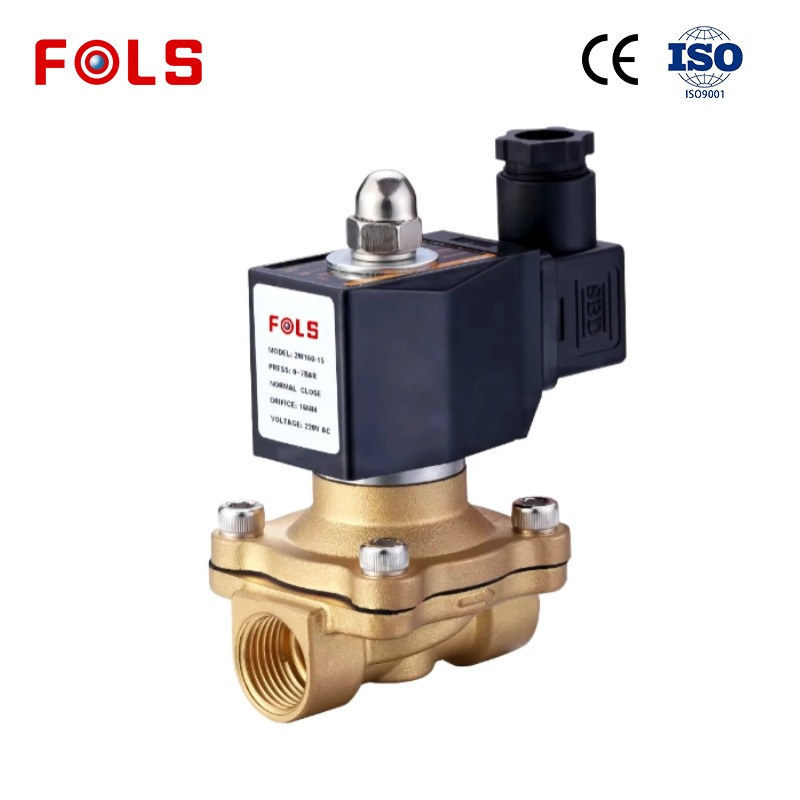 High Quality 2W Full Copper Direct-Acting Solenoid Valve AC220V/DC24V Brass Body High Water/Air/Oil/Gas Control OEM Customizable