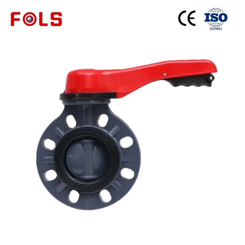 Handle plastic CPVC wafer butterfly valve