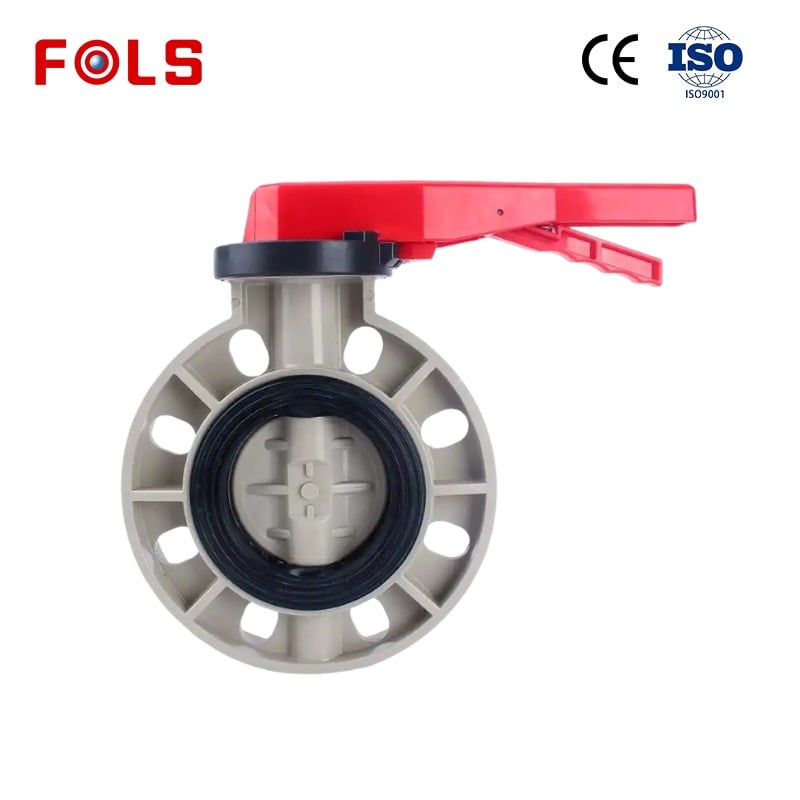 Handle plastic PPH wafer butterfly valve