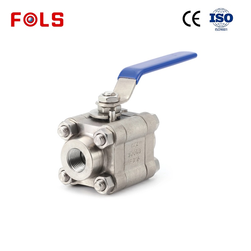 Stainless Steel Thread Ball Valve Female 3 Piece Full Port Manual Ball Valve