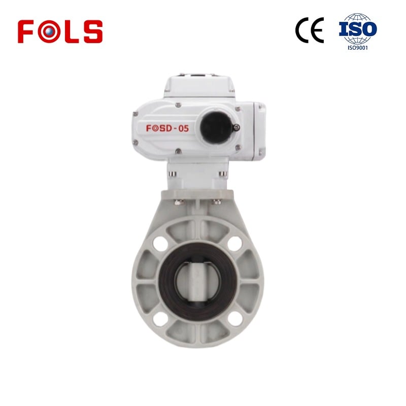 FOLS Wafer PPH Electric Butterfly Valve