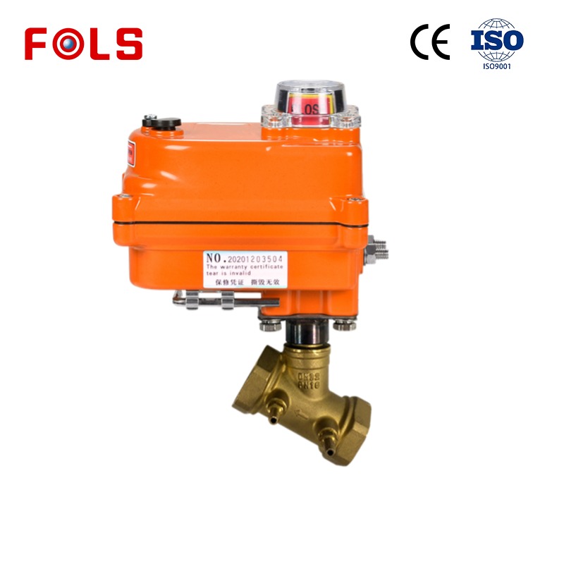 Compact electric balance ball valve