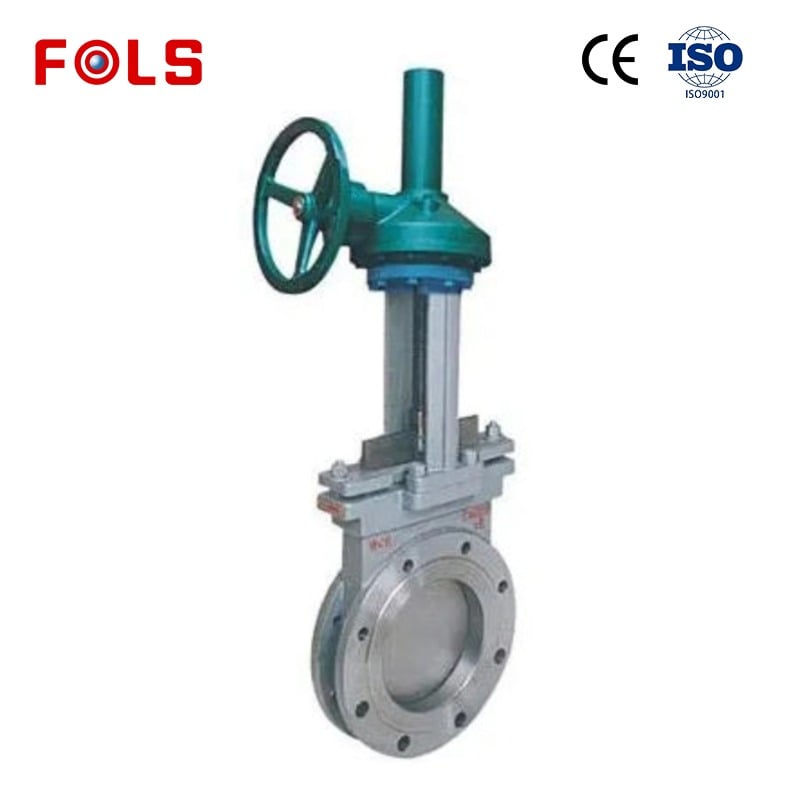 Umbrella gear manual knife gate valve