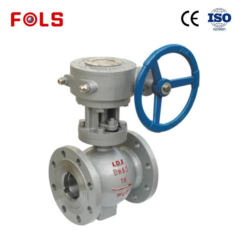 Turbine flange ductile iron ball valve