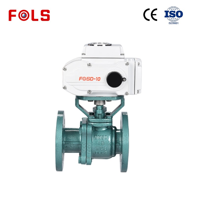 FOLS Fluorine Lining Electric Flange Ball Valve