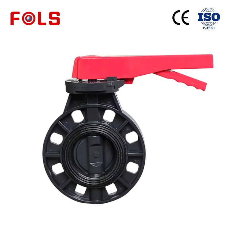 Handle plastic UPVC wafer butterfly valve