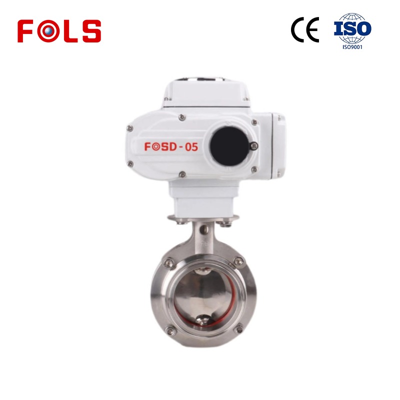Electric Sanitary Tri-clamp Butterfly Valve 