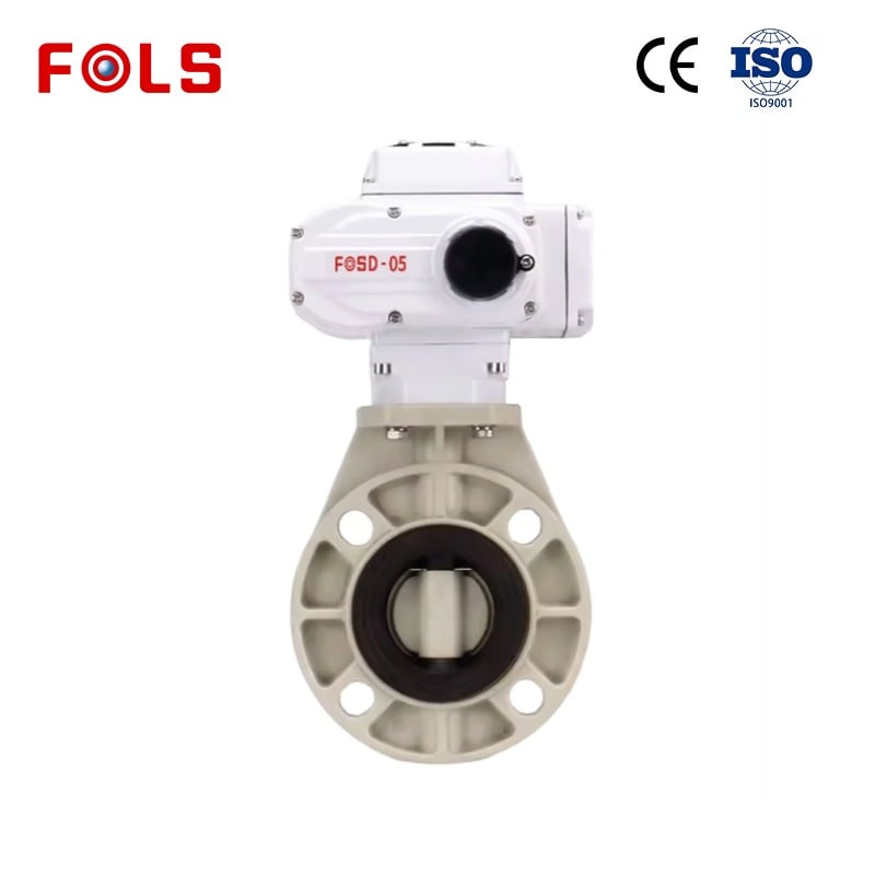 FOLS Wafer CPVC Electric Butterfly Valve