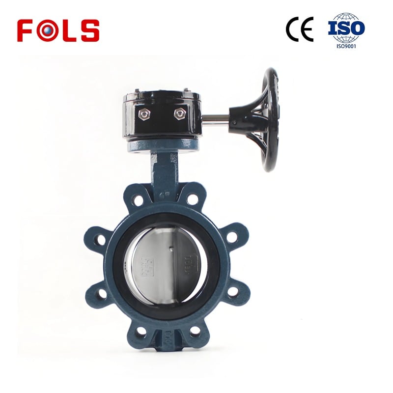Turbine lug type EPDM soft sealed butterfly valve