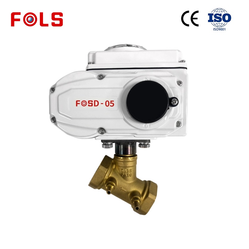 Electric brass balance valve