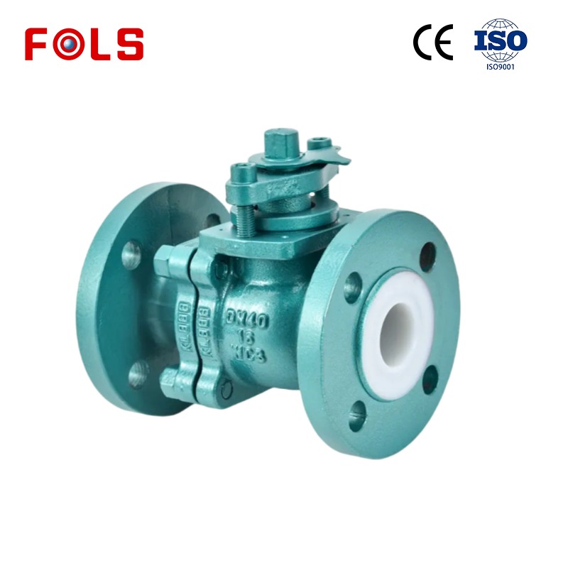 Cast Steel PTFE Manual Operation Lined Fluorine Flanged Ball Valve