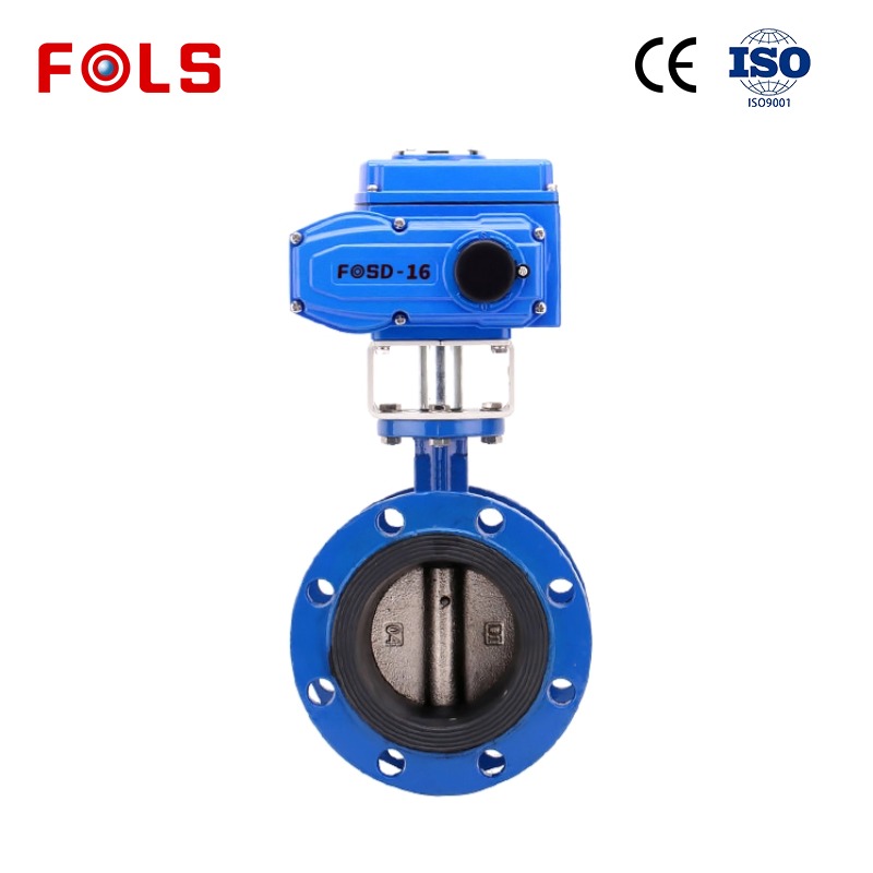 FOLS Electric Flange Butterfly Valve 