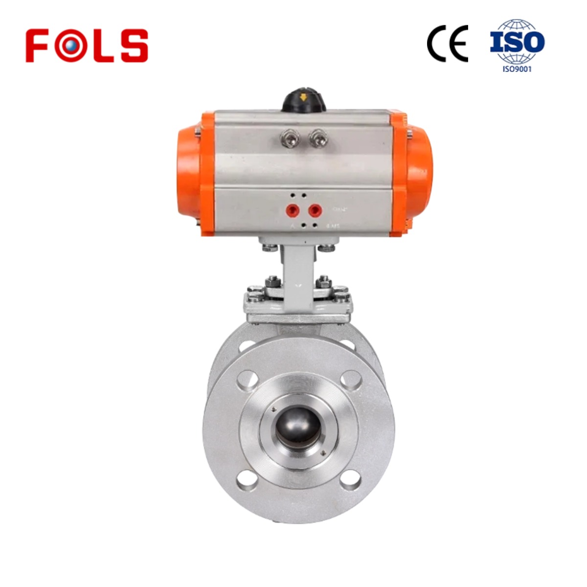 FOLS pneumatic actuator flange V-ball valve