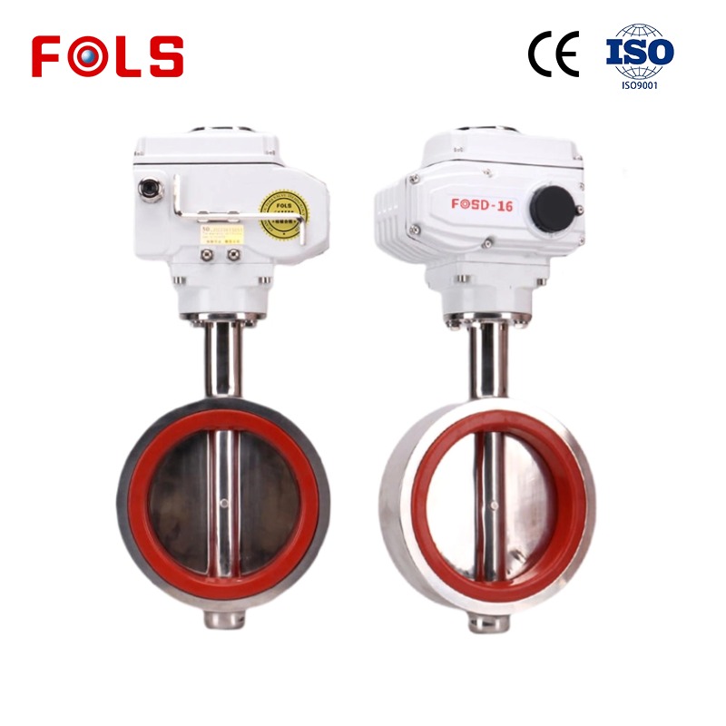 FOLS  Sanitary seal Wafer Type Butterfly Valve with Electric Actuator