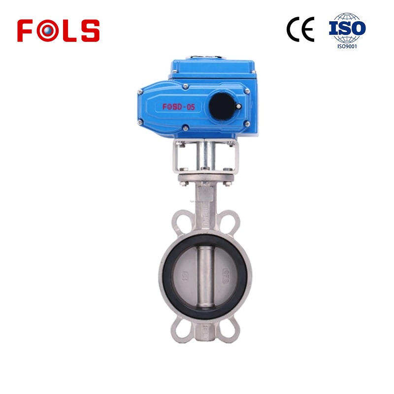FOLS Wafer Stainless Steel Electric Butterfly Valve