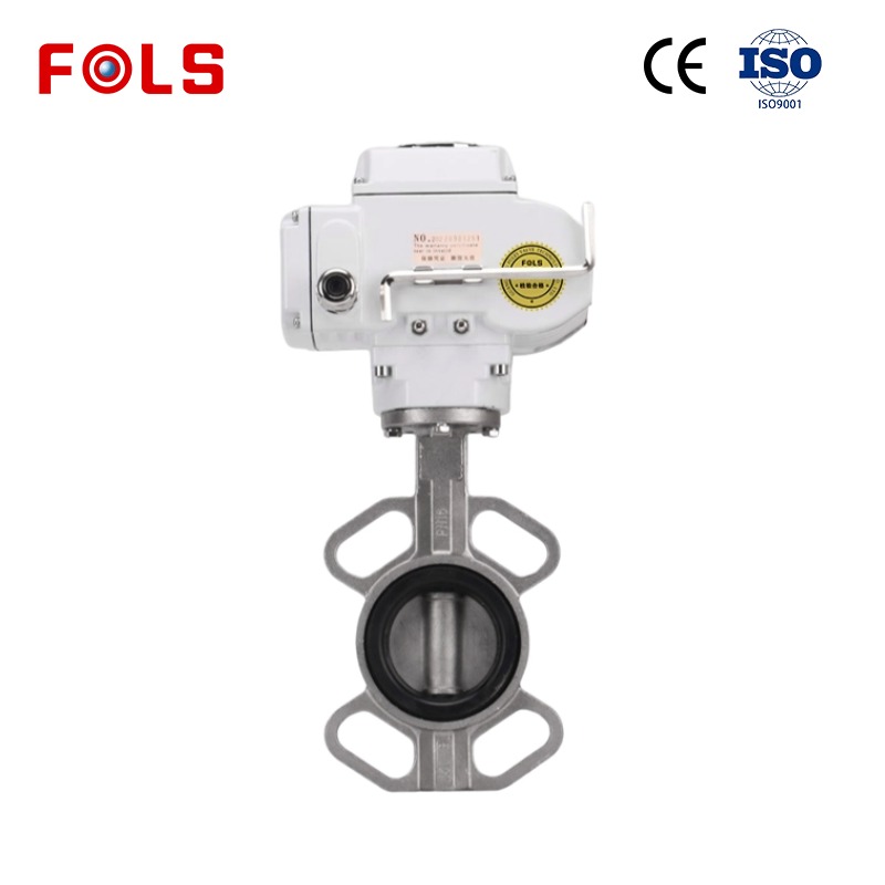 FOLS Wafer Stainless Steel Electric Butterfly Valve
