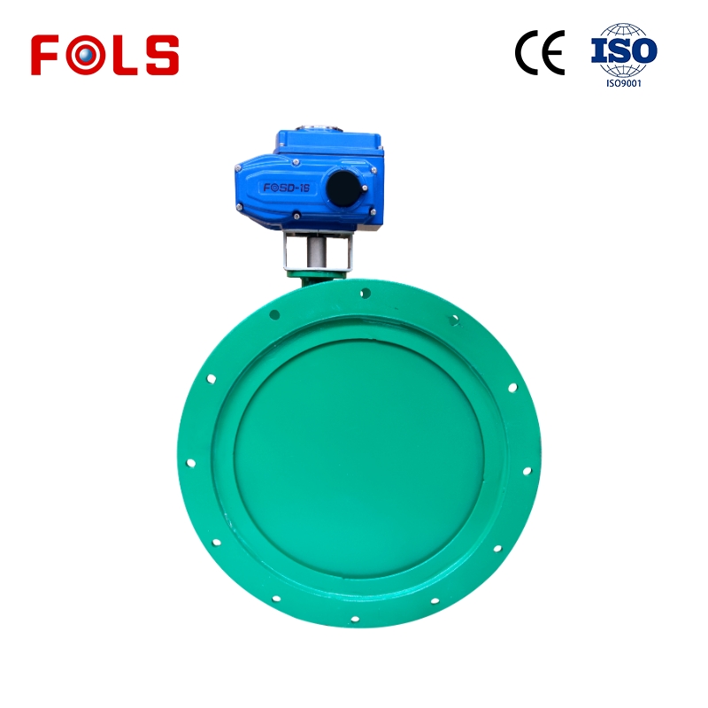 Electric flange type civil air defense ventilation butterfly valve