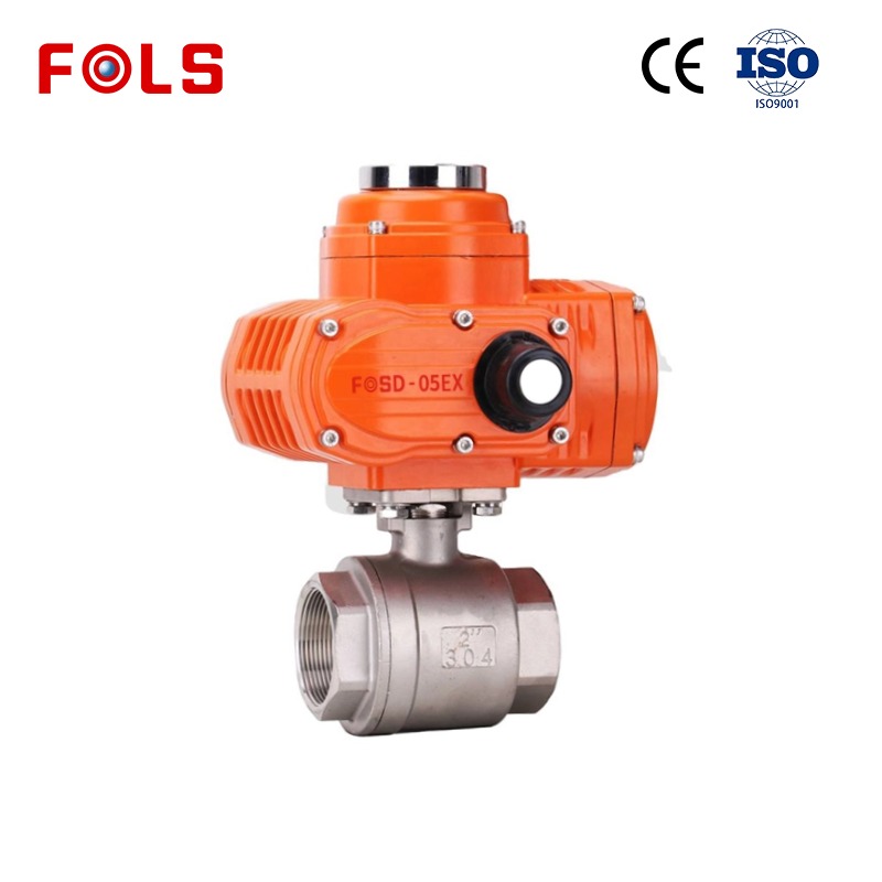 FOLS Explosion-Proof Electric 2 PCS Female Thread 2 way ball valve