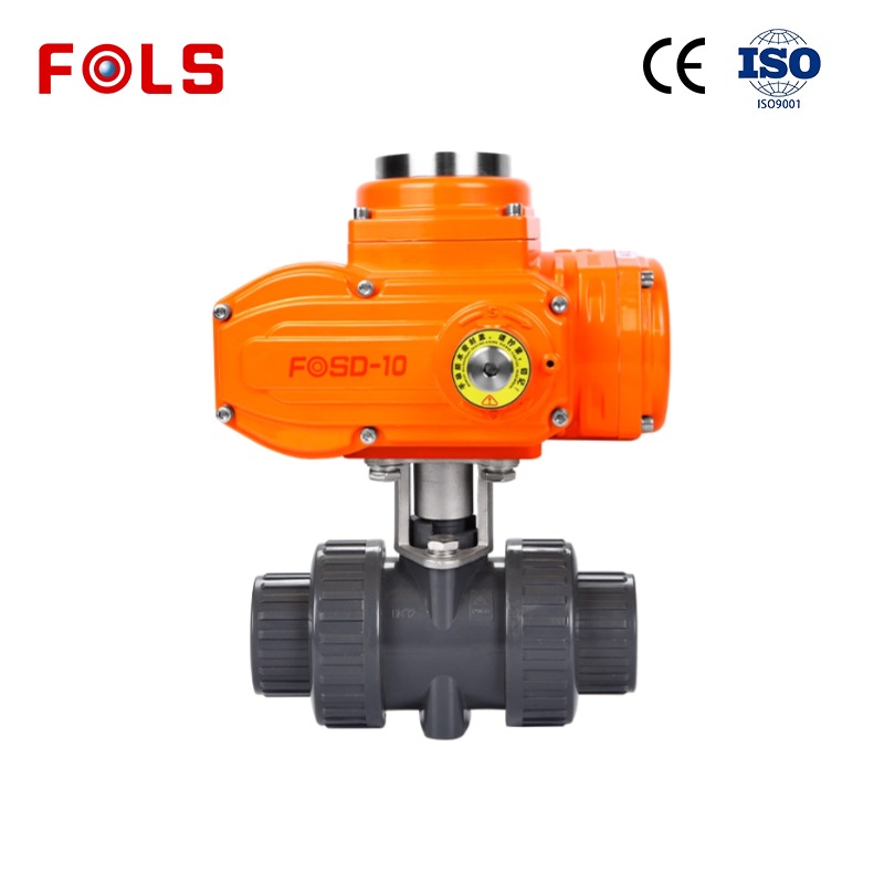 FOLS  Ex explosion-proof 2 Way True Union PVC Electric Ball Valve