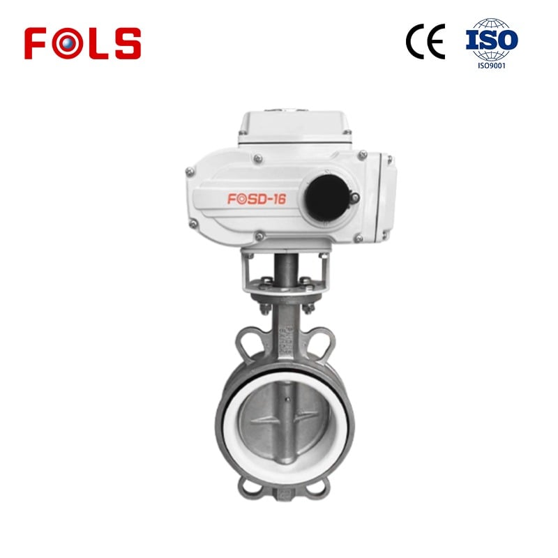 FOLS Wafer Stainless Steel Electric Butterfly Valve