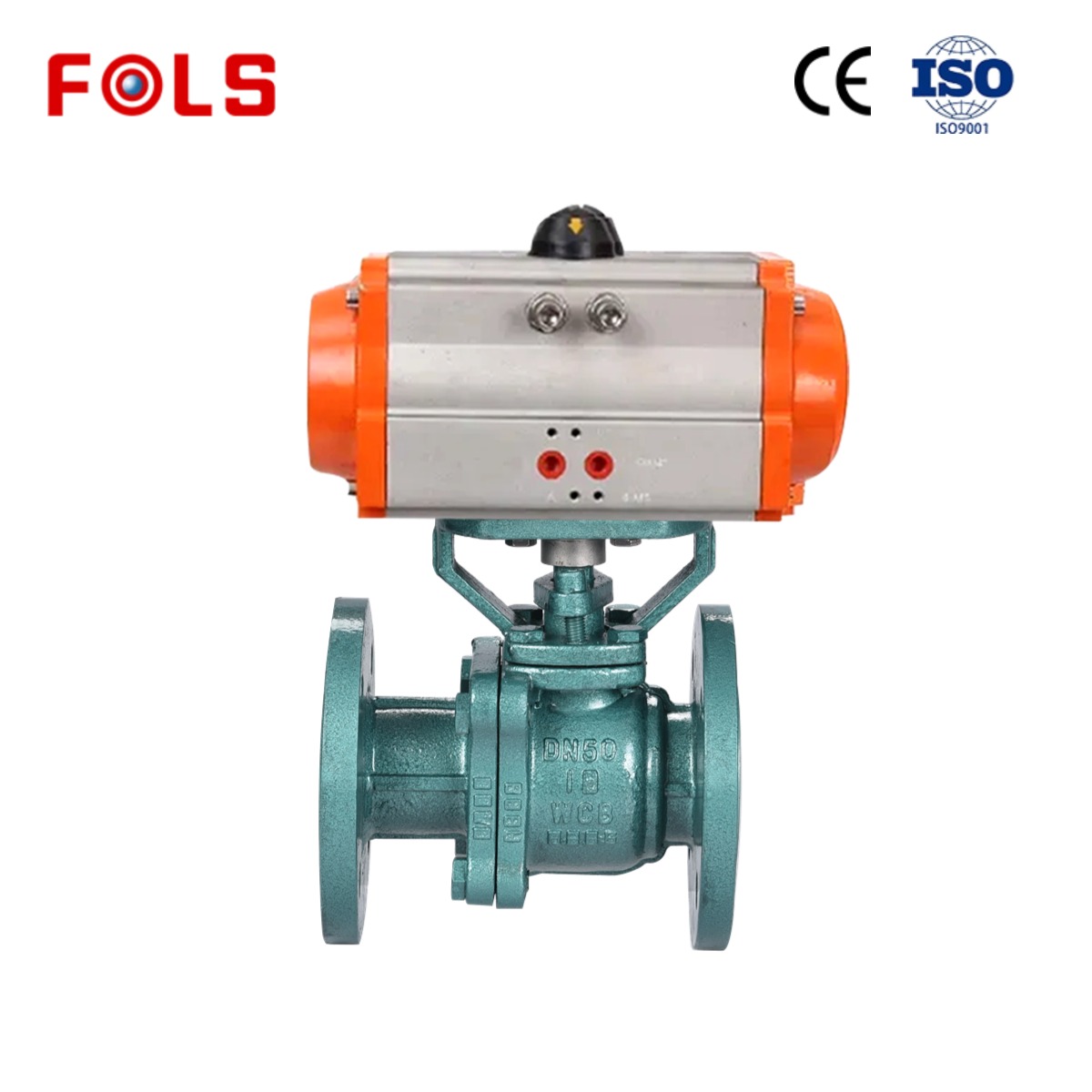 FOLS Pneumatic PTFE Flange Ball Valve